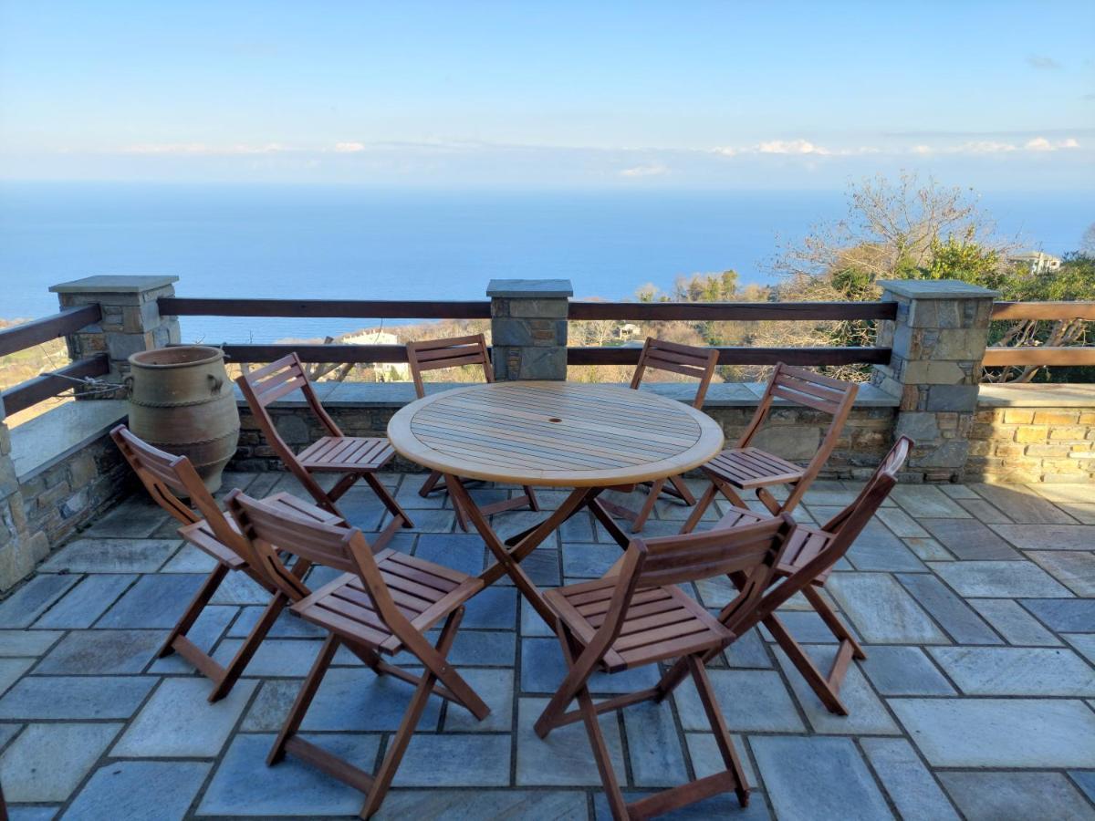 Θαλλώ Luxurious Villa Tsagarada Exterior foto